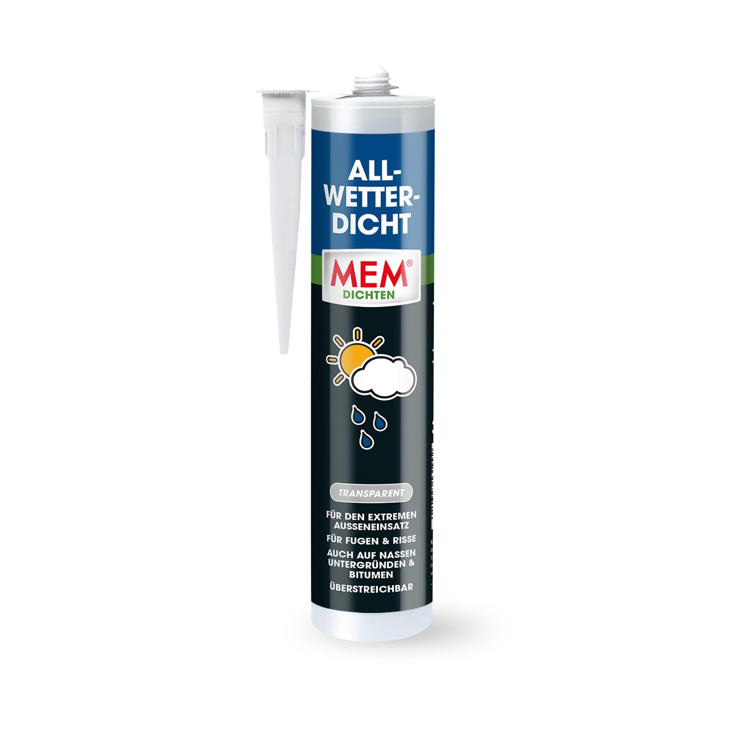 MEM Allwetter-Dicht Transparent – 300 ml – Für Leckabdichtung & Fugen