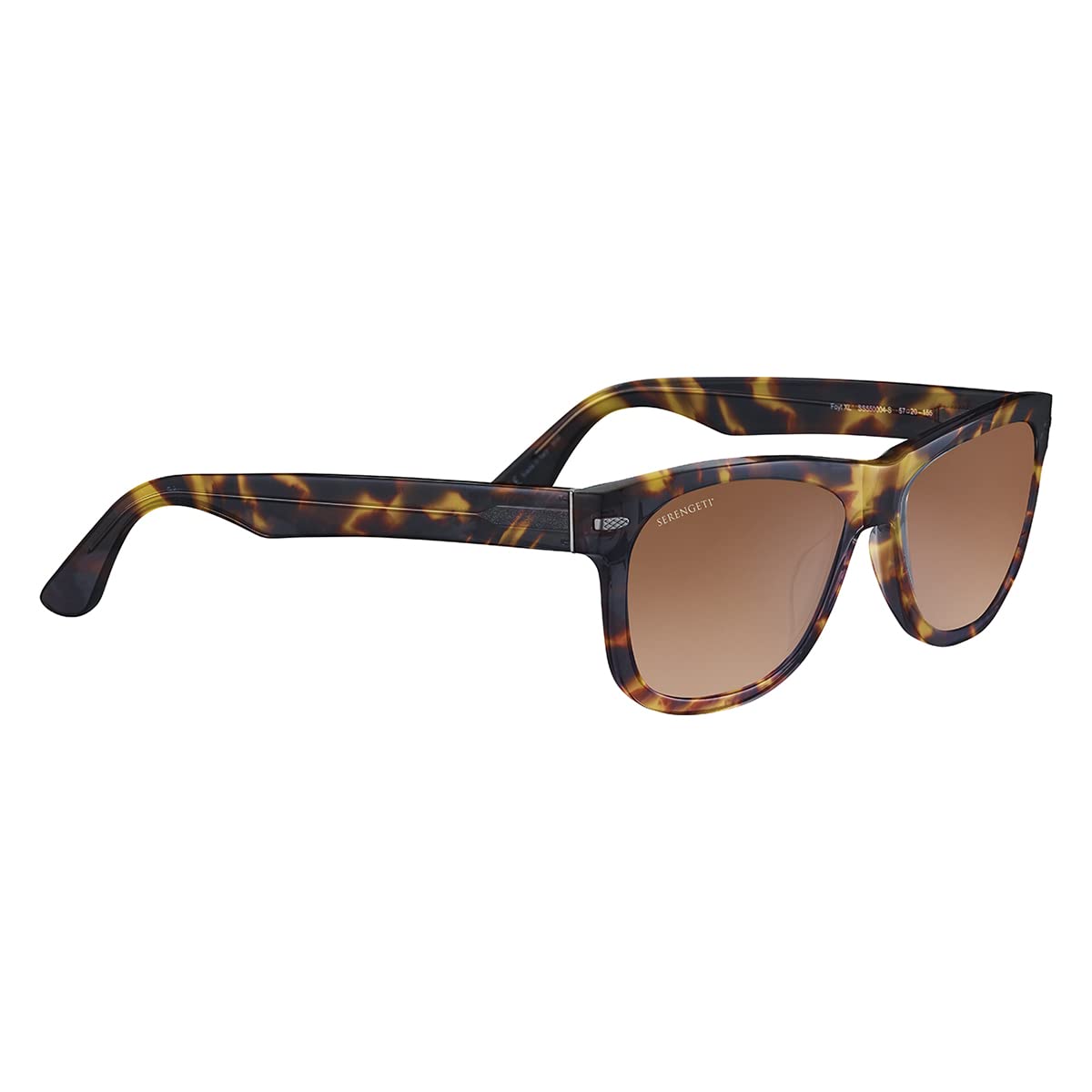 Serengeti Unisex Large Shiny Tort Havana Foyt Xl Glasses, L Adult, L