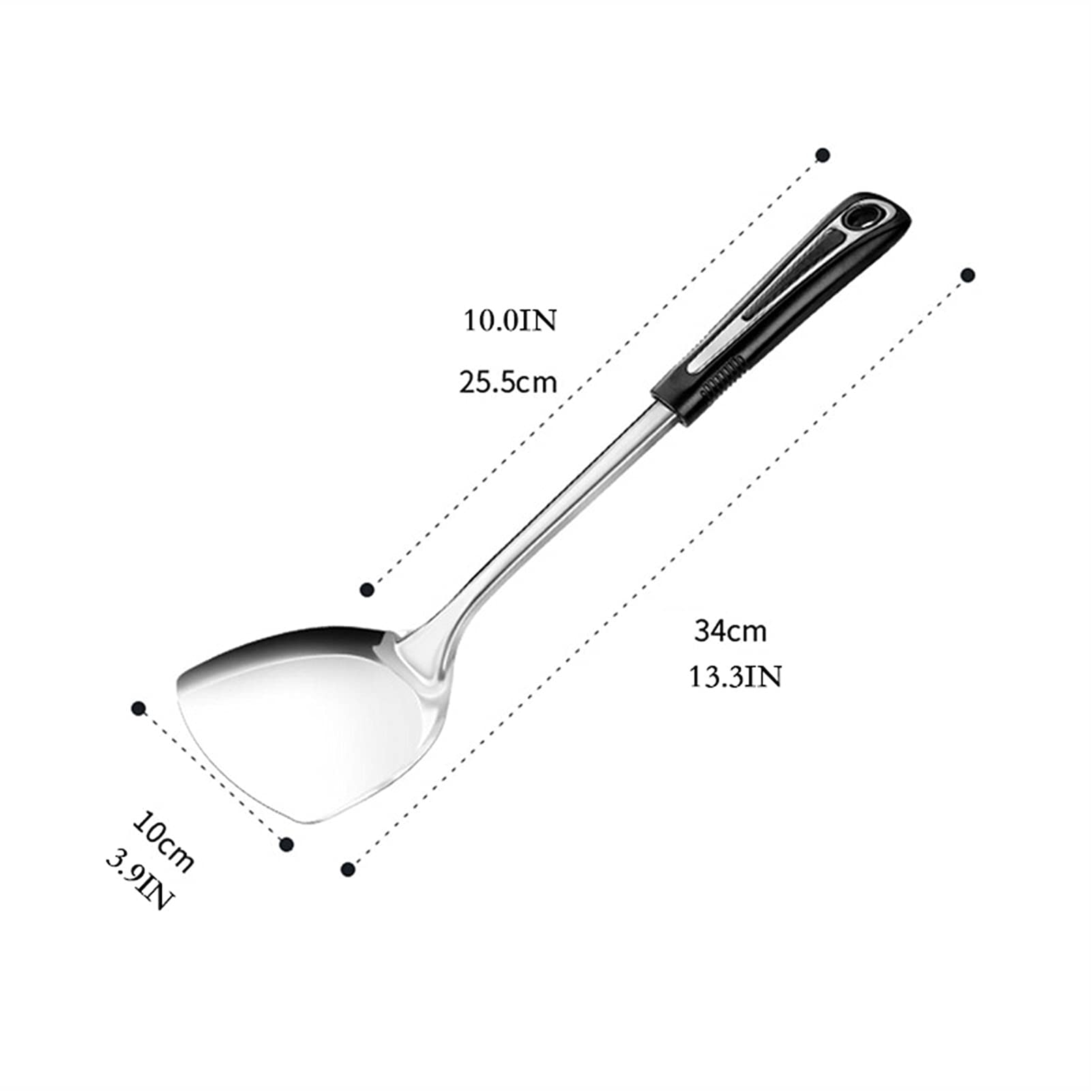 Espátula Espátula for Wok de 1 Pieza - Espátula for Wok de Acero Inoxidable con Mango ergonómico de fácil Agarre - Herramientas for Wok for cocinar freír Espátula for cocinar