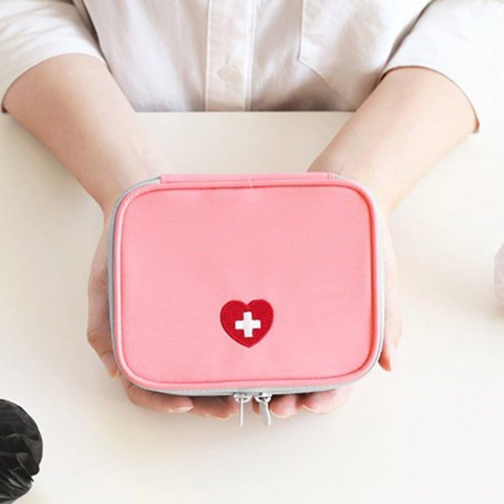 Portable Pink Mini First Aid Kit – Travel Emergency Organizer
