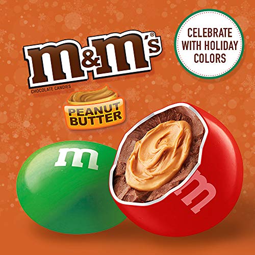 M&M's Holiday Peanut Butter Milk Chocolate Candy Christmas Assortment, 10 Oz Bag #TOP1