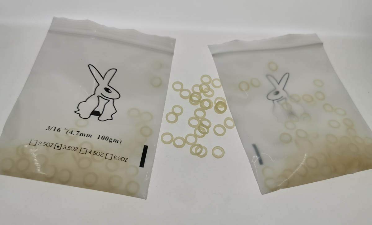 200 Pcs Amber Elastic Rubber Bands Braces 3.5oz Medium Force 3/16 Inch Dental Orthodontic Latex Bands Dentist Great for Dreadlocks, Braids, Top Knots