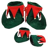 Un divertido conjunto de zapatos para un ambiente festivo. Adecuado para pasar hermosas y felices navidades con disfraces navideños.