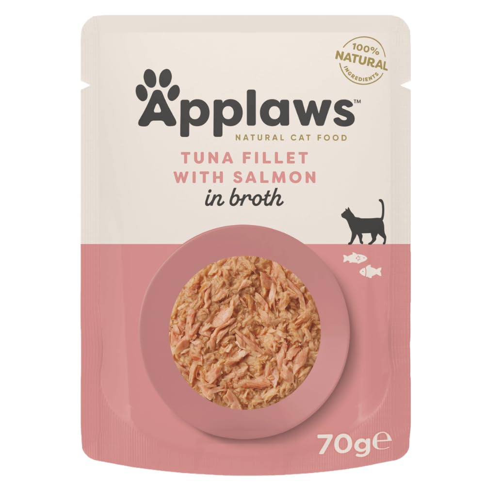 Applaws, Tuna Fillet with Salmon in Broth, 2.47 Ounce