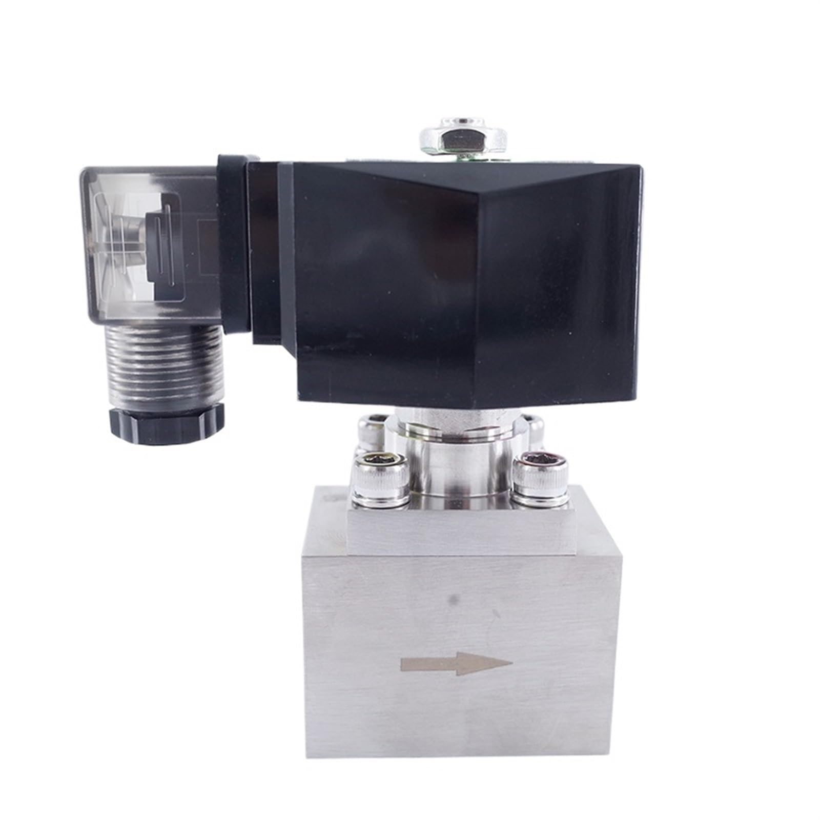 2-drożny zawór elektromagnetyczny ciśnienia wody, otwór 10 mm, 200 bar, 3/8" 1/2", 220 V, NC, GSPG-10, stal nierdzewna 304, zawór o dużym przepływie (AC110V, 3/8 cala)