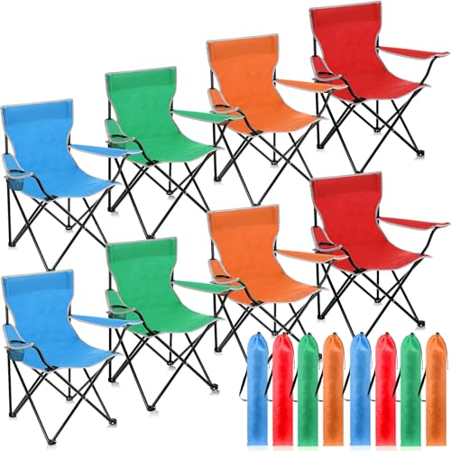 8-Pack Folding Camping Chairs