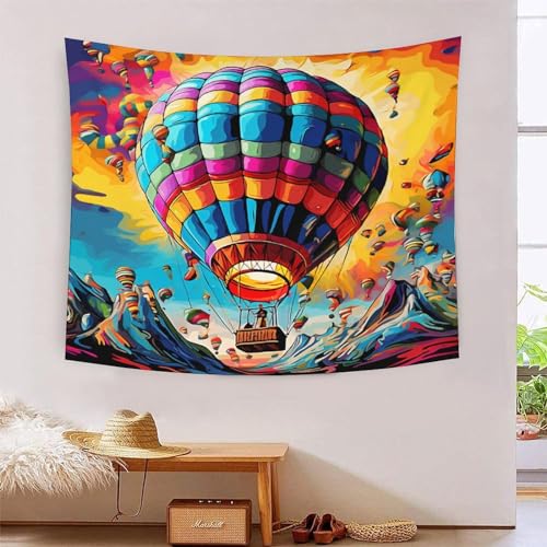 Tapisserie murale ballon air chaud 3D grand tissu pour masquer un mur abîmé