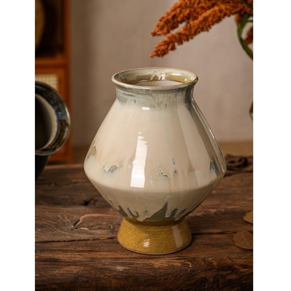 Doniczka ogrodnicza Dekoracja przedpokoju w salonie Dom Retro Chińska ceramiczna doniczka Unikalna szkliwiona powierzchnia