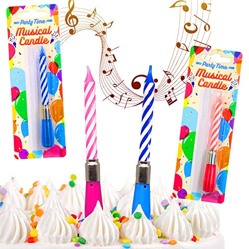 German Trendseller® 1 x Anniversaire Magique - Bougie avec - Chanson Anniversaire ┃Anniversaire Enfant┃ Anniversaire - Gâteau┃1 Bougie Musicale