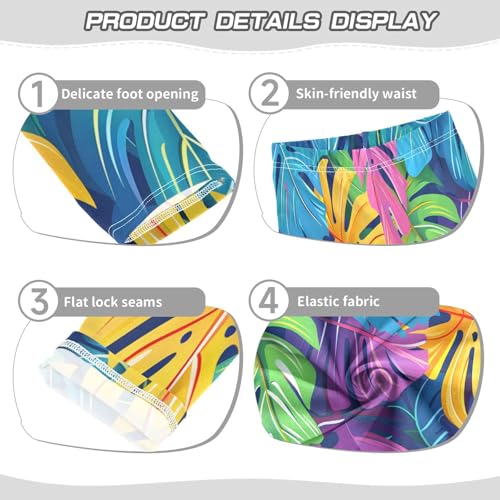 Bolaz Toddler Girls Leggings Printed Yoga Pants Leggings Dinosaur Tree Colorful Leaves for Kids3