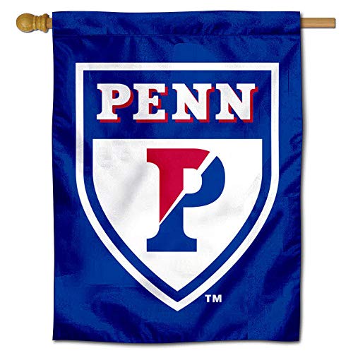College Flags & Banners Co. Penn Quakers Athletic Logo Double Sided House Flag