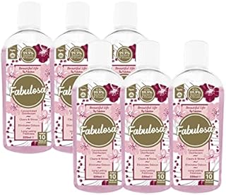 Fabulosa 4 in 1 Concentrated Antibacterial Disinfectant All Purpose Cleaner, 220ml, 6 Pack, Black Cherry Merlot