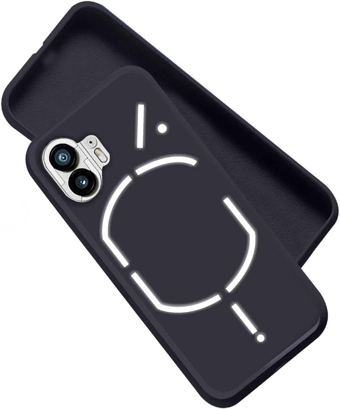 A rtistque Liquid Silicone Back Cover Case for Nothing Phone 1 Matte Shockproof TPU Soft Flexible with Camera Protection - Black