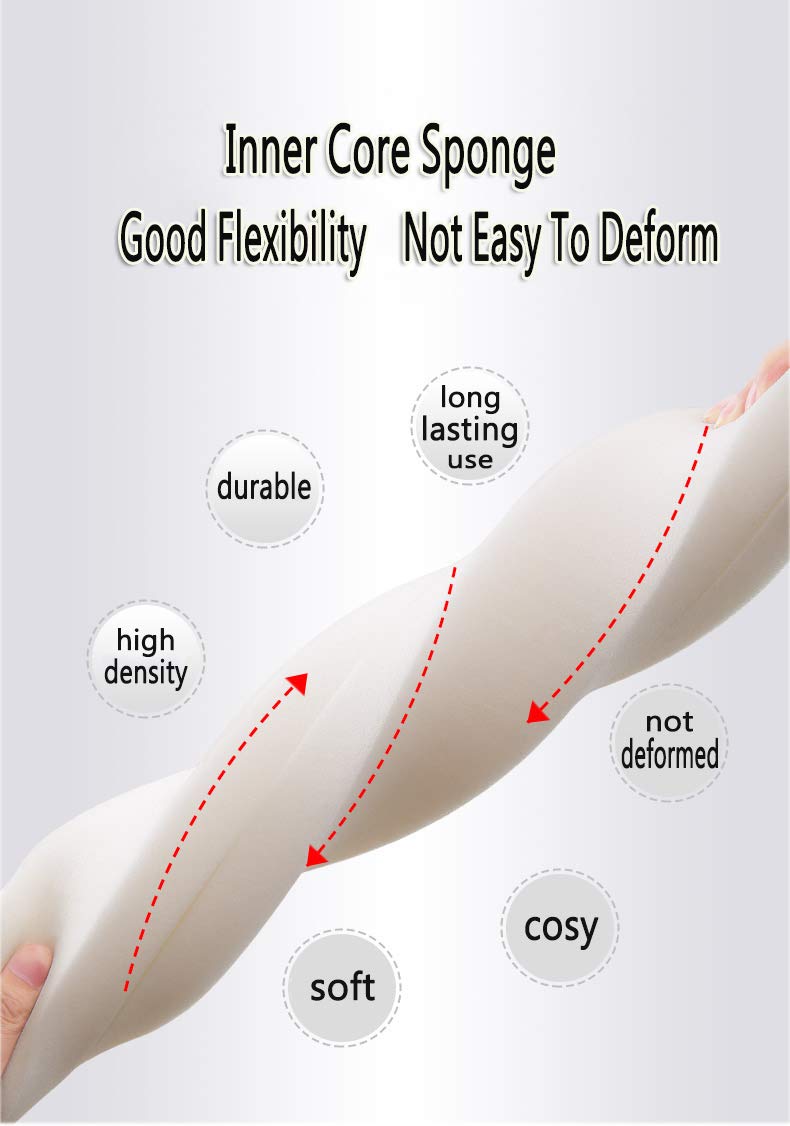 LINGXIYA 5/8 cm Ultra Thick Chair Cushion, Washable Seat Cushion with Zipper, Comfortable Breathable Sponge Chair Pad for Kitchens, Dining Rooms, Courtyards, Offices, Set of 2