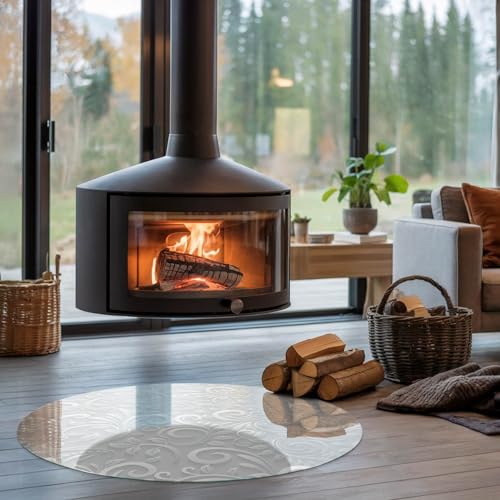 Placa para chimenea contra el calor que evita manchas de ceniza y quemaduras 3