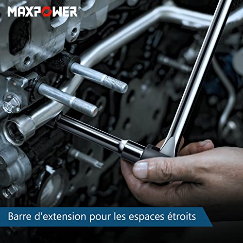 Barre de force 1/2 poignee 450 mm pour débloquer les écrous grippés