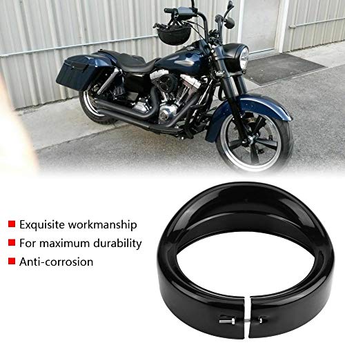 Road king + Kit de anel de motocicleta de aço inoxidável com tampa de farol de motocicleta de 17,8 c