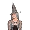 Wicked Costumes Adult Ladies Shimmering Spider Web Witch Cape & Hat #1