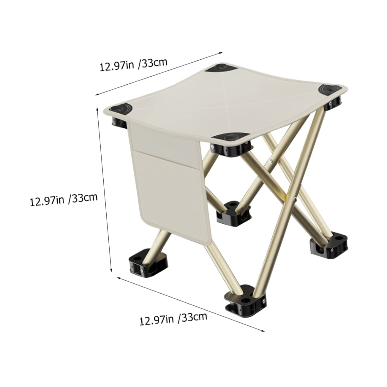 GOOHOCHY Portable Folding Stool Lightweight Multi Function Camping Chair Compact and Sturdy Design for Fishing Hiking Picnics Travel and Outdoor Use No Assembly Required Easy