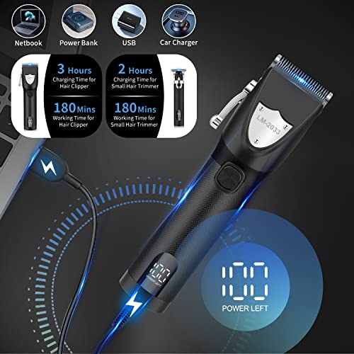 Vsmooth Hair Clippers Cordless Hair Trimmer Electric Barber Clippers - Zero Gapped Trimmer Professional Beard Trimmer Rechargeable Hair Cutting Kit (Black) #TOP2