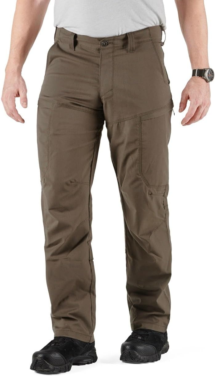 5.11 Tactical Men's Apex Pants, Regular Fit, Gusseted, 10 Pockets, Style 74434ABR, Tundra, 40W x 30L - Image 2