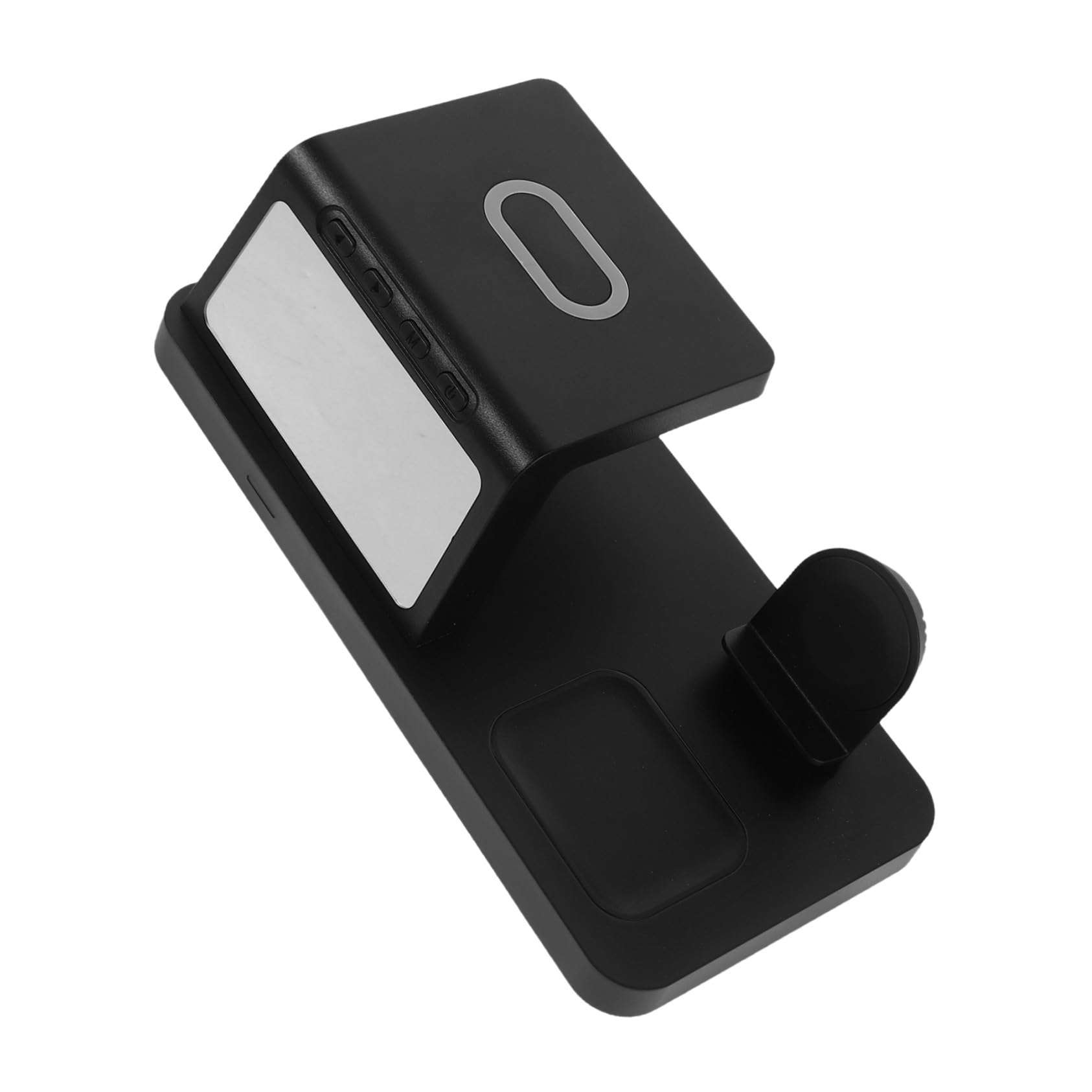 Angoily 15w Caricatore Wireless con Orologio Supporto di Ricarica Dock di Ricarica Rapida da Compatibile con Vari Dispositivi Design Moderno per Comodino e Viaggio