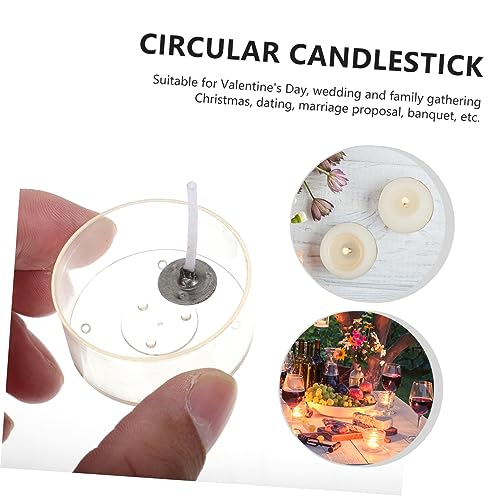 Kit para hacer velas con mechas de algodón y copas transparentes miniatura 3