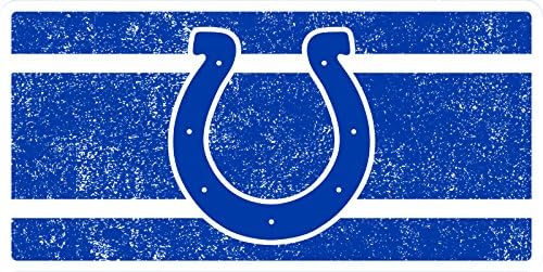 Indianapolis Colts Vintage Style Deluxe Acrylic Laser Cut Mirrored License Plate Tag Football