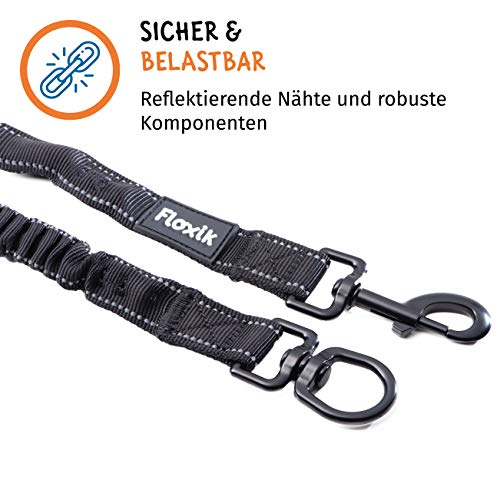 Floxik Ruckdämpfer Hund groß | stark | Elastische, robuste Leinenverlängerung für Jede Hundeleine - ideal zum Spazierengehen, Joggen und Radfahren