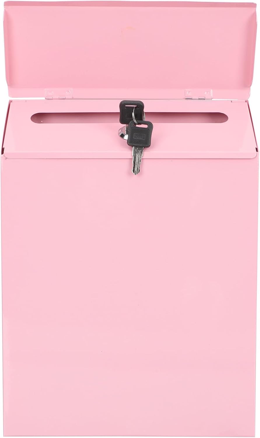 Gadpiparty Multi Function Household Mailbox with Lock Wall Mounted Iron Suggestion Box for Letters Newspapers and Documents Durable Vintage Style Mail Accessory for Home and Office