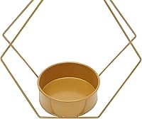 Vista 9 de Jarrones dorados para centros de mesa de boda, 10 piezas de centro de mesa de metal geométrico dorado, elegantes centros de mesa de boda para mesas