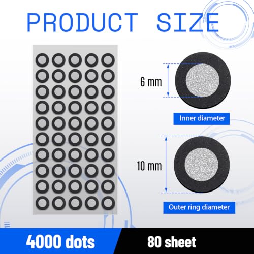 Image of Marspark 80 Sheet 4000 Point 6mm 3D Scanning Markers Dots for 3D Scanner