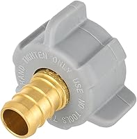 Vista 4 de EFIELD 1/2 Pulgada Pex X 7/8 Pulgada Tuerca de Esférico de Inodoro Adaptador Recto Giratoria, Conexión de Plomería de Latón, (PEX1807307)