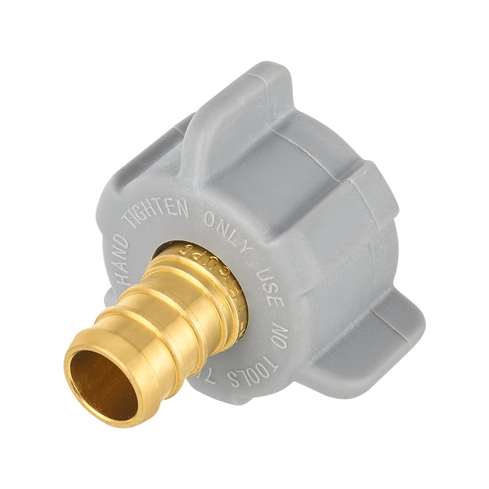 SharkBite 1/2" X 7/8" Crimp Swivel Toilet Adapter - Brass Fitting For PEX Pipe Connection