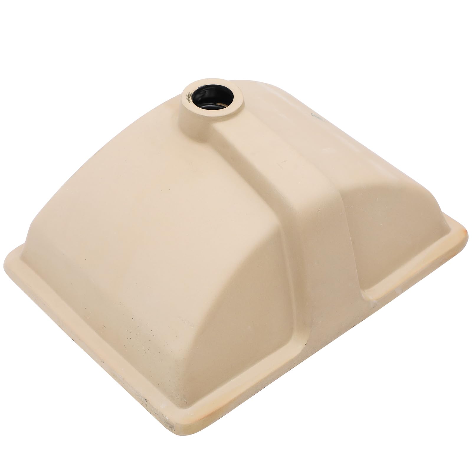 Fregadero de baño empotrado de 18 pulgadas de 18 x 14 pulgadas, rectangular, de cerámica, porcelana, bajo encimera, lavabo profundo con desbordamiento