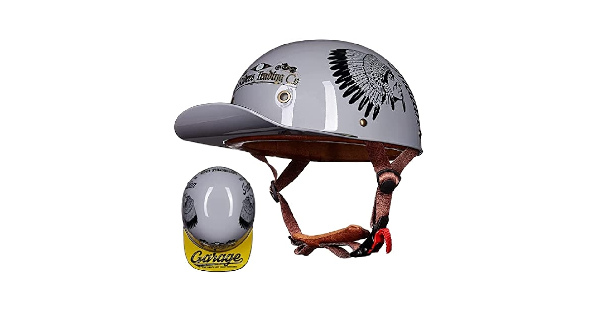 Amazon.com: Motorcycle Baseball Cap Open Face Helmet DOT ECE