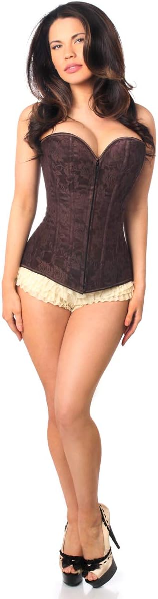 Daisy Corsets Lavish Lace Corset Tops for Women. Lingerie, Bustier, Burlesque, and Plus Size Boned Cincher - Zip and Lacing