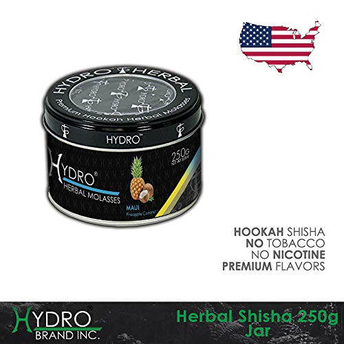 Hydro Herbal Hookah Shisha 250g Can - Maui - Coconut Pineapple - [Premium Flavor - Tobacco Free, Nicotine Free] Maui - Thumbnail 3