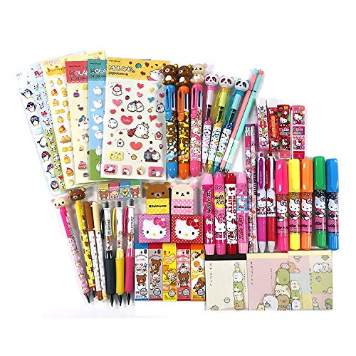 [12-in-1 Stationery Gift Set] 10 Assorted School Supply Stationery Set Surprise Blind Gift Set Goody Bag Favor Gift (+ 2 Free Gifts) Total 12 Items!