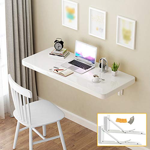Tavolo da pranzo pieghevole da parete e scrivania da studio Cact, banco da lavoro sospeso salvaspazio per piccoli appartamenti, include accessori (61 x 30,5 cm)