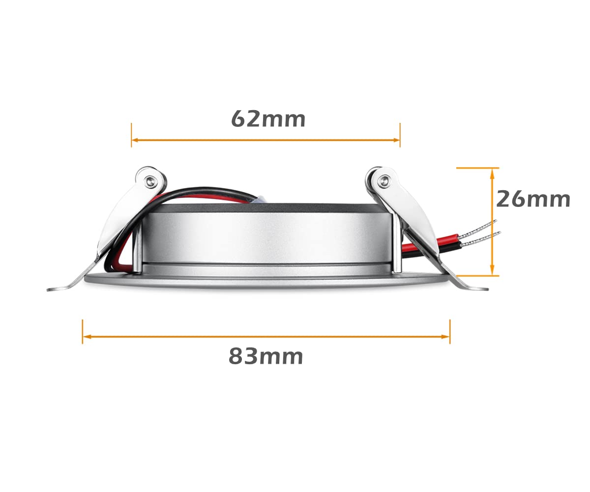 Obeaming 12V Downlight Boot Camper Inbouw LED Plafondlamp Interieur