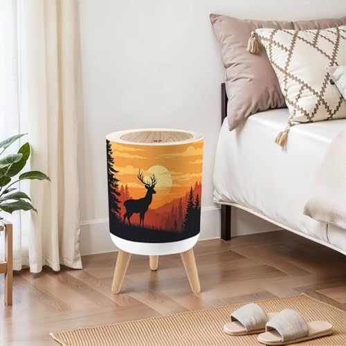 Basurero pequeño con tapa capacidad 1.8 gal miniatura 2