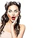 Hotop 2 Pack Crystal Rhinestone Metal Cat Ear Headband Hair Bands Headwear for Women Girls Hair Accessories