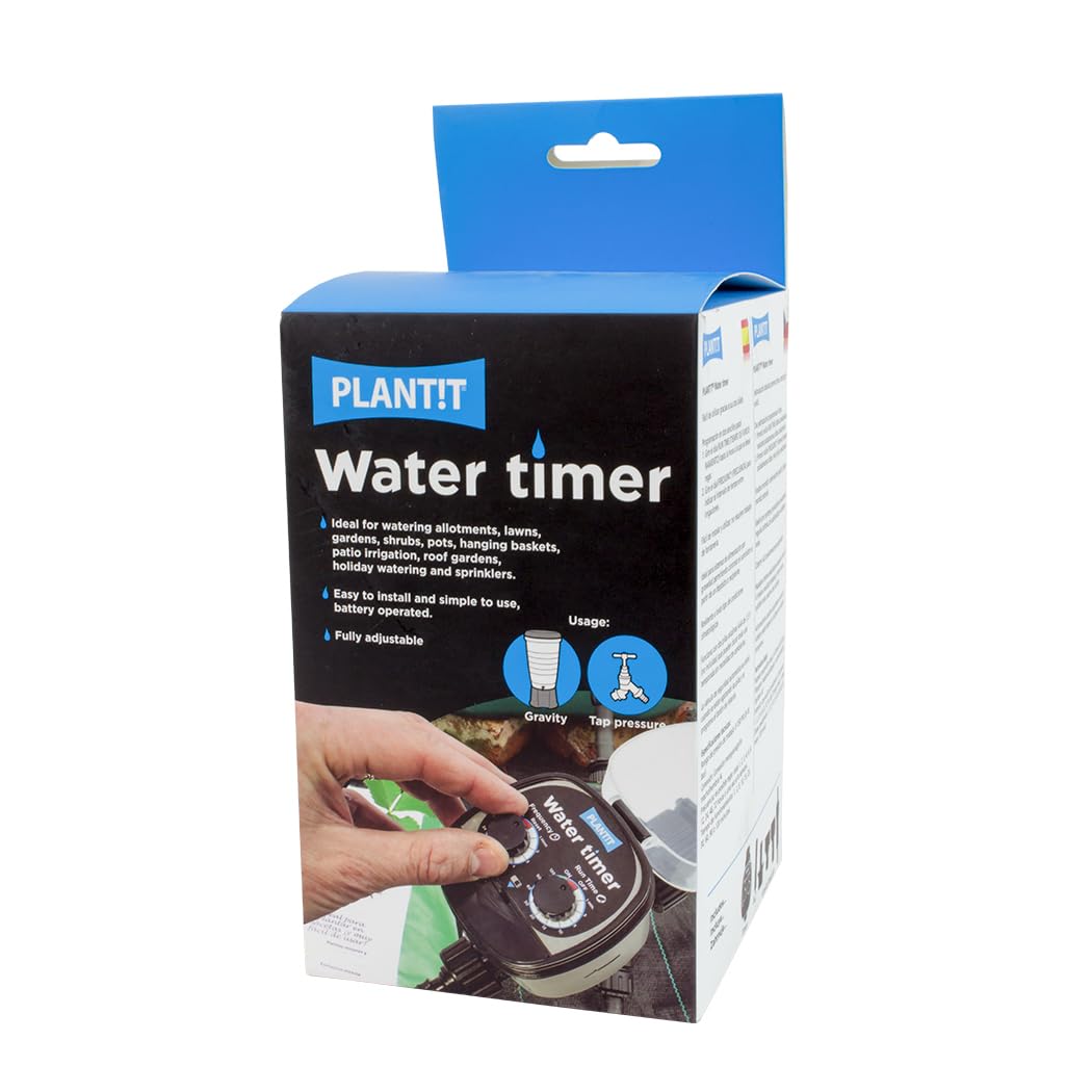 PLANT IT Minuterie d'arrosage - Comprend un filtre en ligne et diverses options de connexion - Fonctionne avec l'alimentation par gravité et la pression du réseau d'eau