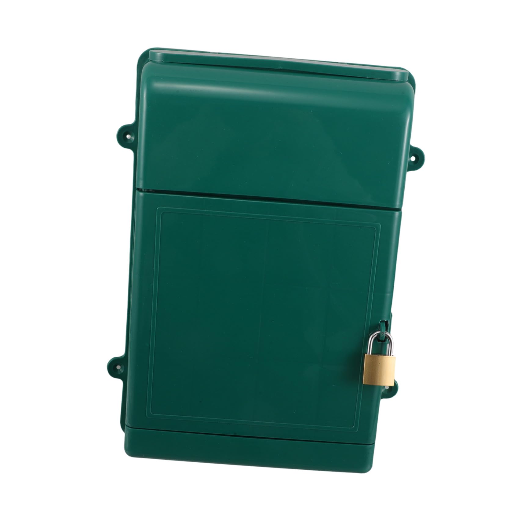 Boîte aux lettres murale en plastique verte résistante aux intempéries avec boîte de sécurité