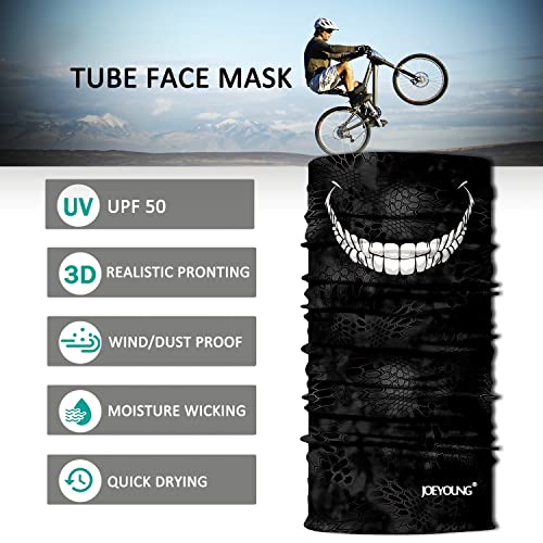 Image of JOEYOUNG Skull Face Mask UV Sun Dust Neck Gaiter Bandana Headwear Motorcycle