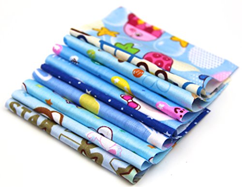 30Pcs Blue Series Fabric Cotton 100% Printed Boundle Patchwork Squares Of 1010Cm #TOP4
