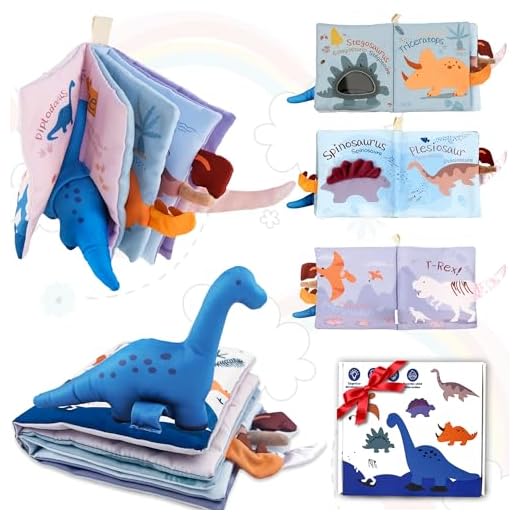 Richgv Soft Baby Books Toys 0-3-6-12 Months, 3D Touch and Feel Crinkle Books, Baby Boy Girl Shower Gifts, Cloth Books Baby Stroller Sensory Toys, Newborn Infant Toys Gifts Tummy Time Toys