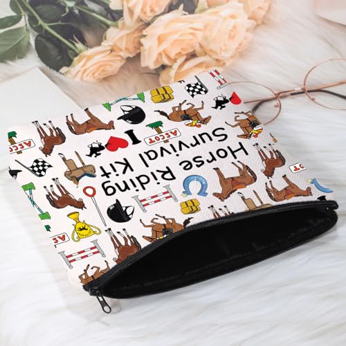 Horse Riding Cosmetic Bag Horse Riding Survival Kit Gift Horses Gift Equestrian Gift (Horse Riding UK) - Image 3