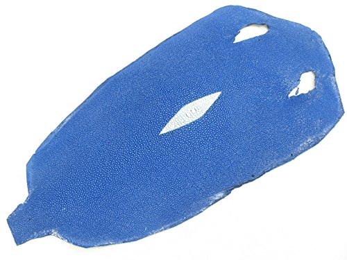PELGIO Genuine Stingray Skin Leather Hide Pelt Ultramarine Blue (7